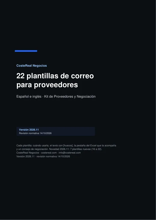 22 correos a proveedores